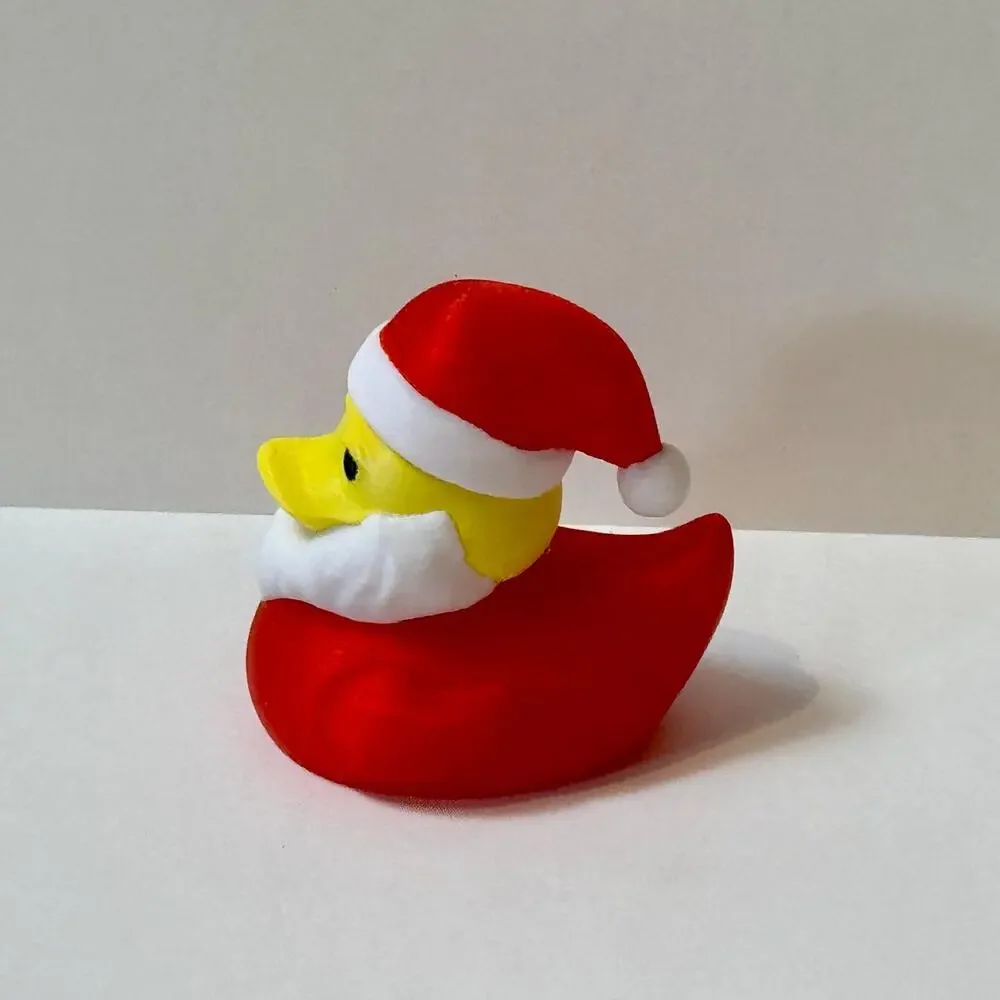 Yellow 3D Plastic Duck In Santa Costume - Jeep -